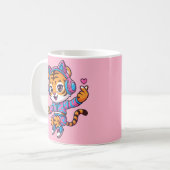 Dancing K-pop Tiger Kaffeetasse (Vorderseite Links)