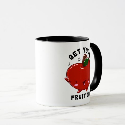 Dancing Kawaii Apple Tasse (VorderseiteRechts)