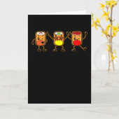 Dancing Kawaii Sushi Sashimi mit Maske Japan Gesch Karte (Gelbe Blume)