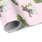 Dancing Kids Vintage Weihnachten Geschenkpapier (Rolleneckpunkt)