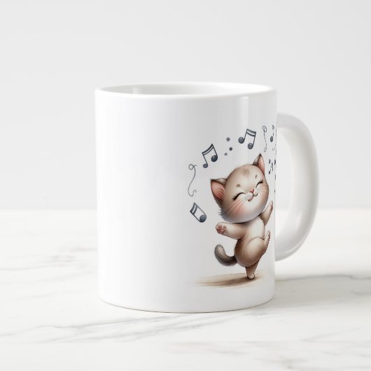 Dancing Kitten - Jumbo-Tasse (Vorderseite Rechts)