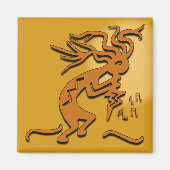 Dancing Kokopelli Merry Maker Musician Magnet (Vorne)