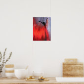 Dancing Lady in Red - Abstraktes Original Malerei Poster (Küche)