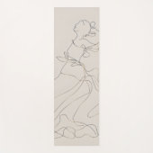 Dancing Lady Line Art Yogamatte (Vorderseite)