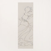 Dancing Lady Line Art Yogamatte (Rückseite)