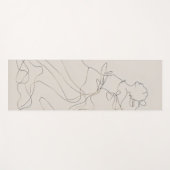 Dancing Lady Line Art Yogamatte (Vorderseite (Horizontal))