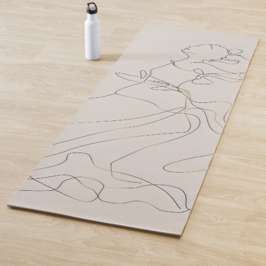 Dancing Lady Line Art Yogamatte (Beispiel)