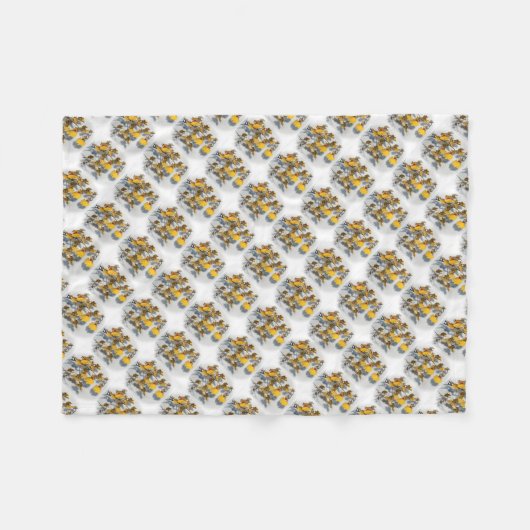 Dancing Lady Yellow Oncidium Orchio Fleecedecke (Vorderseite (Horizontal))