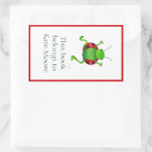 Dancing ladybug Buchzeichen Rechteckiger Aufkleber (Tasche)