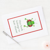 Dancing ladybug Buchzeichen Rechteckiger Aufkleber (Umschlag)