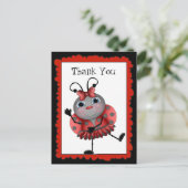 Dancing Ladybug danke Postcard Postkarte (Stehend Vorderseite)
