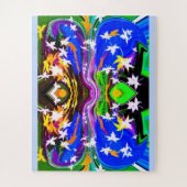 Dancing leaves in autumn art puzzle (Vertikal)