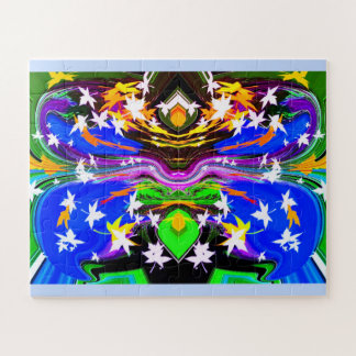 Dancing leaves in autumn art puzzle