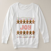 Dancing Lebkuchen und bunte Süßigkeiten Hoodie (Design vorne)