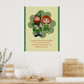 Dancing Leprecauns Pixel Art St. Patrick's Day Poster (Küche)