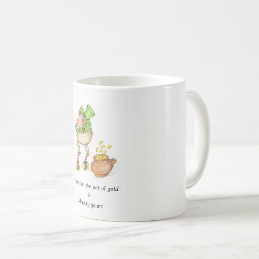 Dancing Leprechaun Kaffeetasse (VorderseiteRechts)