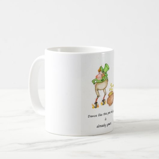 Dancing Leprechaun Kaffeetasse (Vorderseite Links)