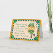 Dancing Leprechaun Karte (Vorderseite)