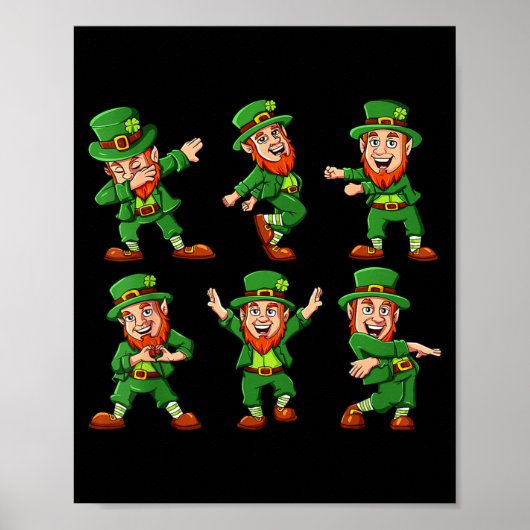 Dancing Leprechauns St Patrick's Day Funny Boys Gi Poster (Vorne)