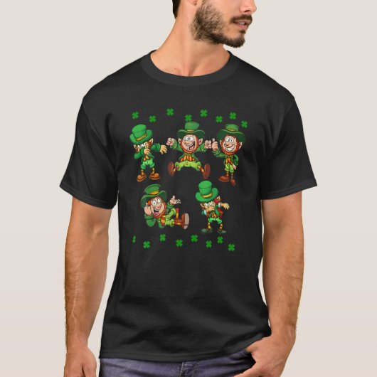 Dancing Leprechauns St Patrick's Day Funny Boys Gi T-Shirt (Vorderseite)