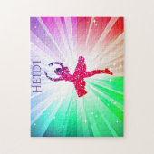 Dancing Lights Puzzle mit schönem Tänzer. (Vertikal)