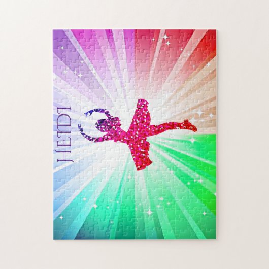 Dancing Lights Puzzle mit schönem Tänzer. (Vertikal)