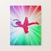 Dancing Lights Puzzle mit schönem Tänzer. (Vertikal)