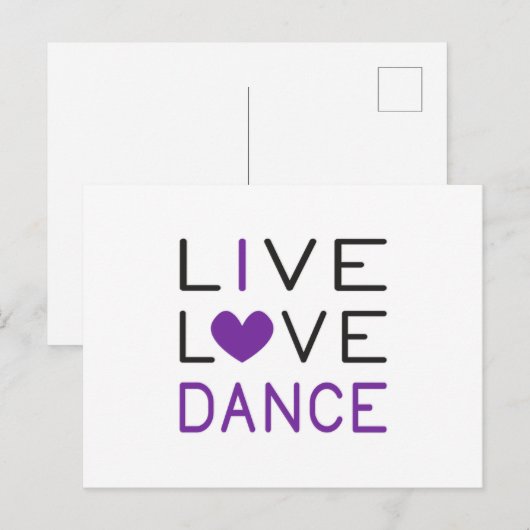 Dancing Live Liebe Dance Queen Dancer Gift Idee Postkarte (Vorne/Hinten)
