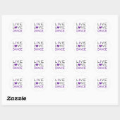 Dancing Live Liebe Dance Queen Dancer Gift Idee Runder Aufkleber (Blatt)