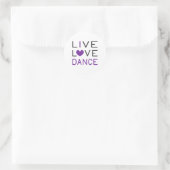 Dancing Live Liebe Dance Queen Dancer Gift Idee Runder Aufkleber (Tasche)
