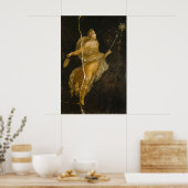 Dancing Maenad Art Print Ancient Roman Fresco Poster (Küche)