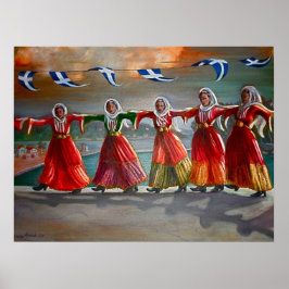 "Dancing Maidens, Skiathos" Poster