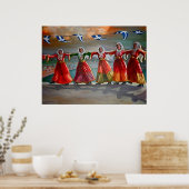 "Dancing Maidens, Skiathos" Poster (Küche)