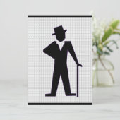 Dancing Man Anpassbare Bachelor Party Einladung (Stehend Vorderseite)