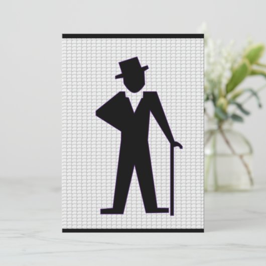 Dancing Man Anpassbare Bachelor Party Einladung (Stehend Vorderseite)