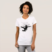 Dancing Man, Black Silhouette Music Concept Design T-Shirt (Vorne ganz)
