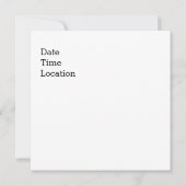 Dancing Man Customizable Einladung (Rückseite)