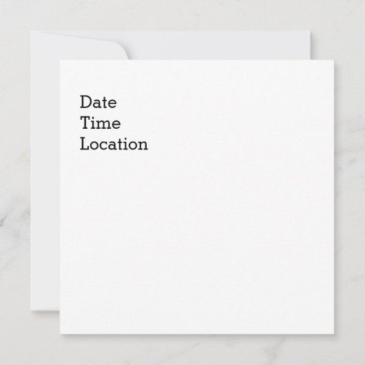 Dancing Man Customizable Einladung (Rückseite)