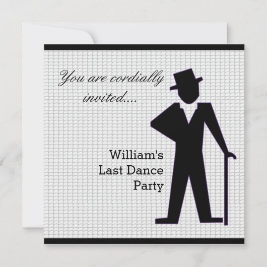 Dancing Man Customizable Einladung (Vorderseite)