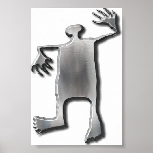 Dancing Man Edelstahl Poster (Vorne)