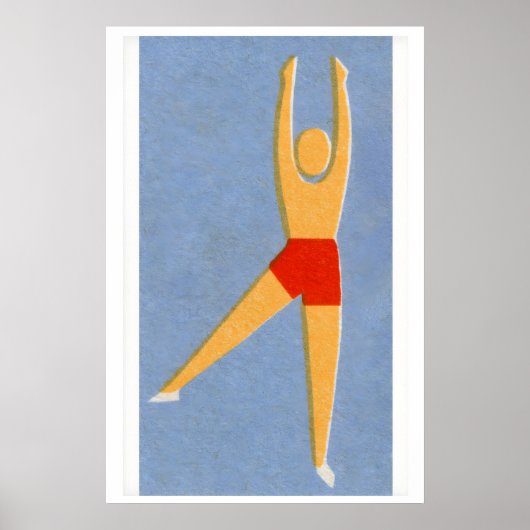 Dancing Man - Matchbox Print - Aesthetic Wall Art Poster (Vorne)