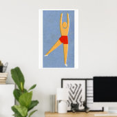 Dancing Man - Matchbox Print - Aesthetic Wall Art Poster (Heimbüro)