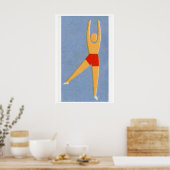 Dancing Man - Matchbox Print - Aesthetic Wall Art Poster (Küche)