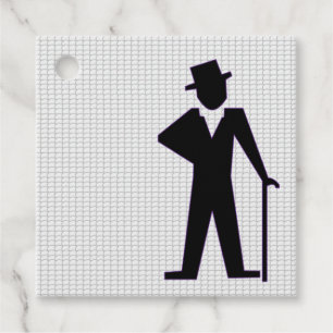 Dancing Man Silhouette mit Top Hat und Cane Geschenkanhänger