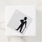 Dancing Man Silhouette mit Top Hat und Cane Geschenkanhänger (Beispiel)