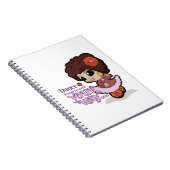 Dancing Manga Girl Notebook Notizblock (Rechte Seite)