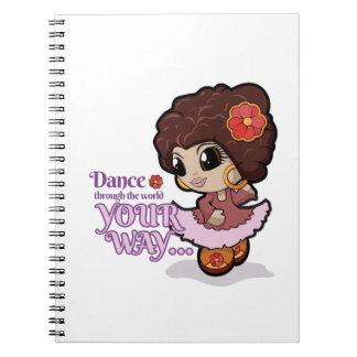 Dancing Manga Girl Notebook Notizblock