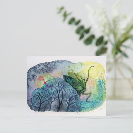 Dancing Mantis Postkarte (Stehend Vorderseite)