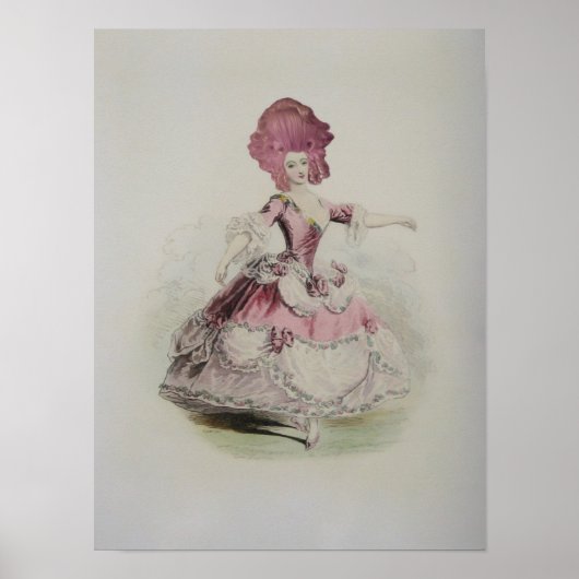 Dancing Marie Antoinette 12x16"- (Größenoptionen) Poster (Vorne)