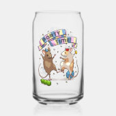 Dancing Mäuse Party Time Banner Confetti & Balloon Dosenglas (Vorderseite)